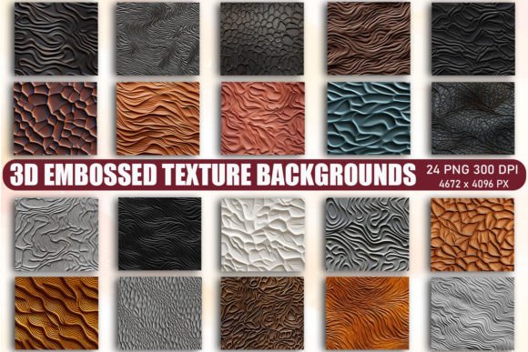 3D Embossed Texture Backgrounds for Graphics & Editorial Use