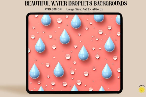 3D Rain Drops on Pastel Backgrounds