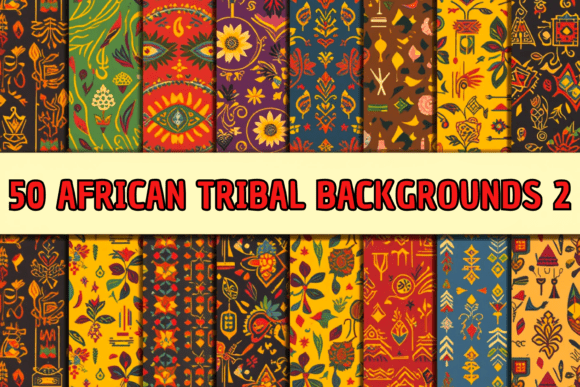 50 African Tribal Backgrounds 2 Graphics