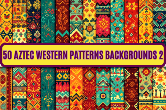 50 Aztec Backgrounds 2: Graphics & Backgrounds