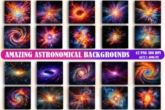 Amazing Astronomical Backgrounds: Graphics & Backgrounds