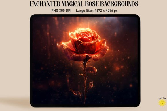 Beautiful Red Rose Glowing Backgrounds Graphics