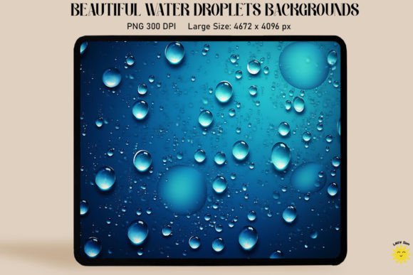 Blue Backgrounds with Water Drops Graphics