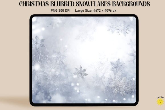 Christmas Blurred Snowflakes Graphics & Backgrounds Review