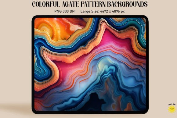 Colorful Agate Pattern Backgrounds as Brand Graphics