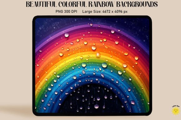 Colorful Rainbow and Drops Graphics Backgrounds