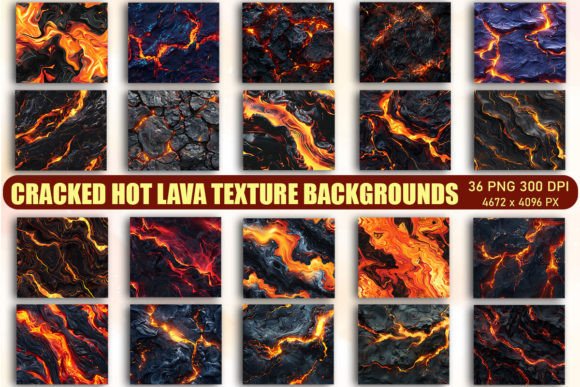 Cracked Hot Lava Textures: Bold Backgrounds & Graphics