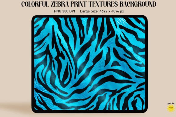 Cyan Zebra Print Pattern Backgrounds Graphics