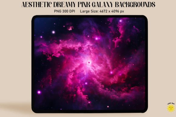 Dark Pink Galaxy Fantasy Backgrounds: Graphics for Dreamy Crafts