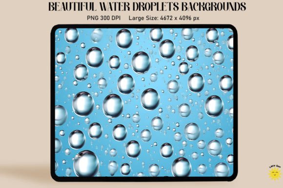 Drops of Water Pattern Backgrounds: Graphics & Backgrounds