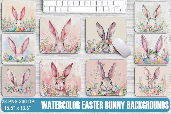 Easter Bunny with Flowers Backgrounds: Seasonal Graphics Review
