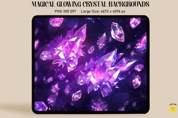 Enchanted Purple Crystal Backgrounds Graphics