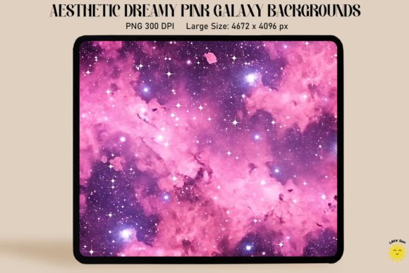 Ethereal Pink Space Graphics & Backgrounds for Crafting