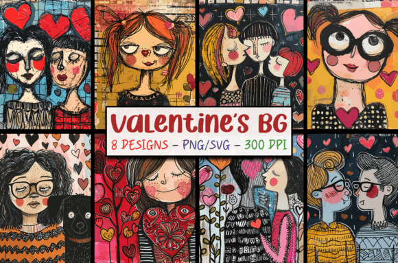 Funny Valentines Day Backgrounds SVG PNG Graphics Review