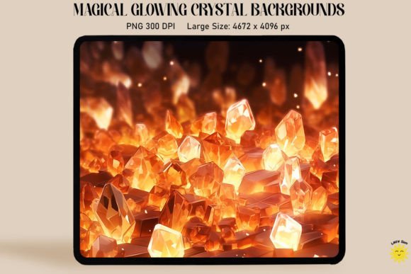 Magical Orange Crystal Backgrounds Graphics