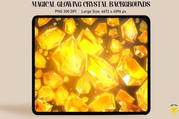 Magical Yellow Crystal Backgrounds Graphics