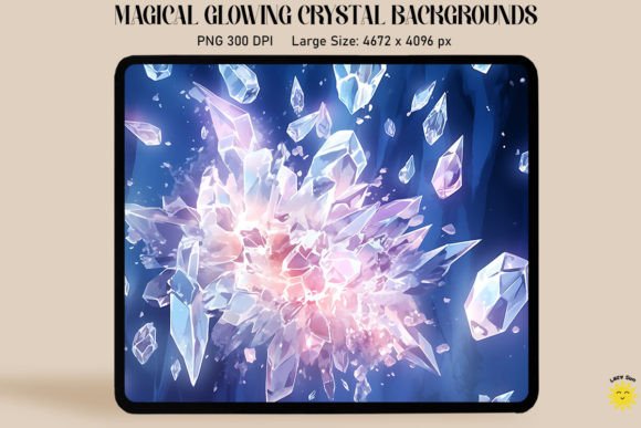 Mystical Glow Silver Crystal Backgrounds Graphics