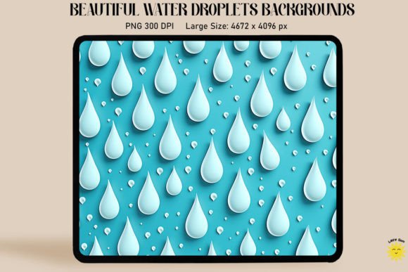 Pastel Blue Water Drops Backgrounds