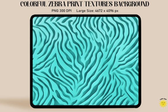 Pastel Turquoise Zebra Print Backgrounds Graphics