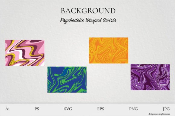 Psychedelic Warped Swirl Backgrounds for Bold Graphics