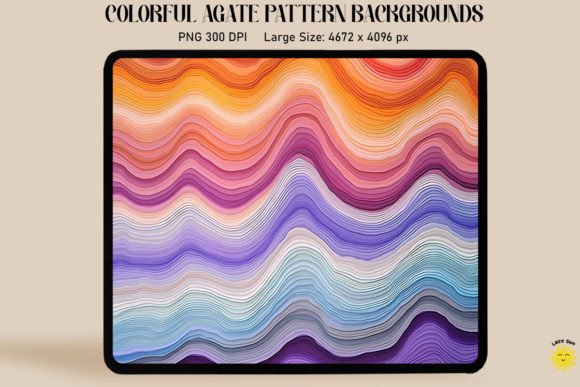 Rainbown Agate Pattern Graphics and Backgrounds for Brands