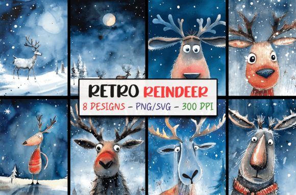 Retro Christmas Backgrounds Reindeer: An Embroidery Review