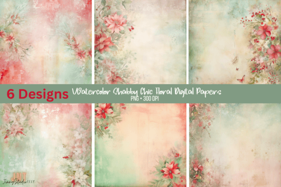 Shabby Chic Backgrounds Digital Paper: Graphics Review