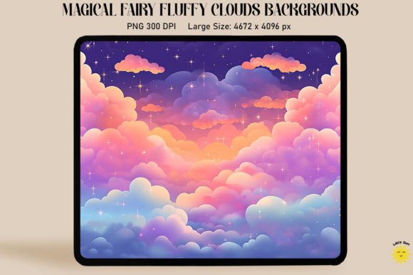 Soft Dreamy Fluffy Clouds Backgrounds for Editorial Graphics