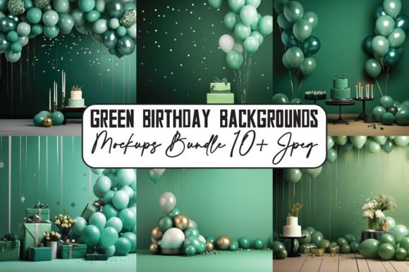 Testing Birthday Green Backgrounds Mockup Bundle Graphics for a Real Shop Launch
