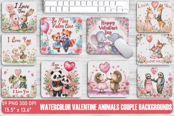 Valentine Animals Couple Backgrounds & Graphics Review